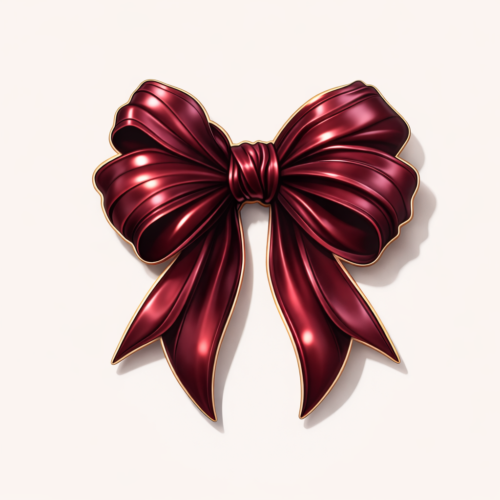 Burgundy Satin Bow